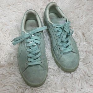 PUMA SUEDE CLASSIC MINT GREEN BIG GIRLS